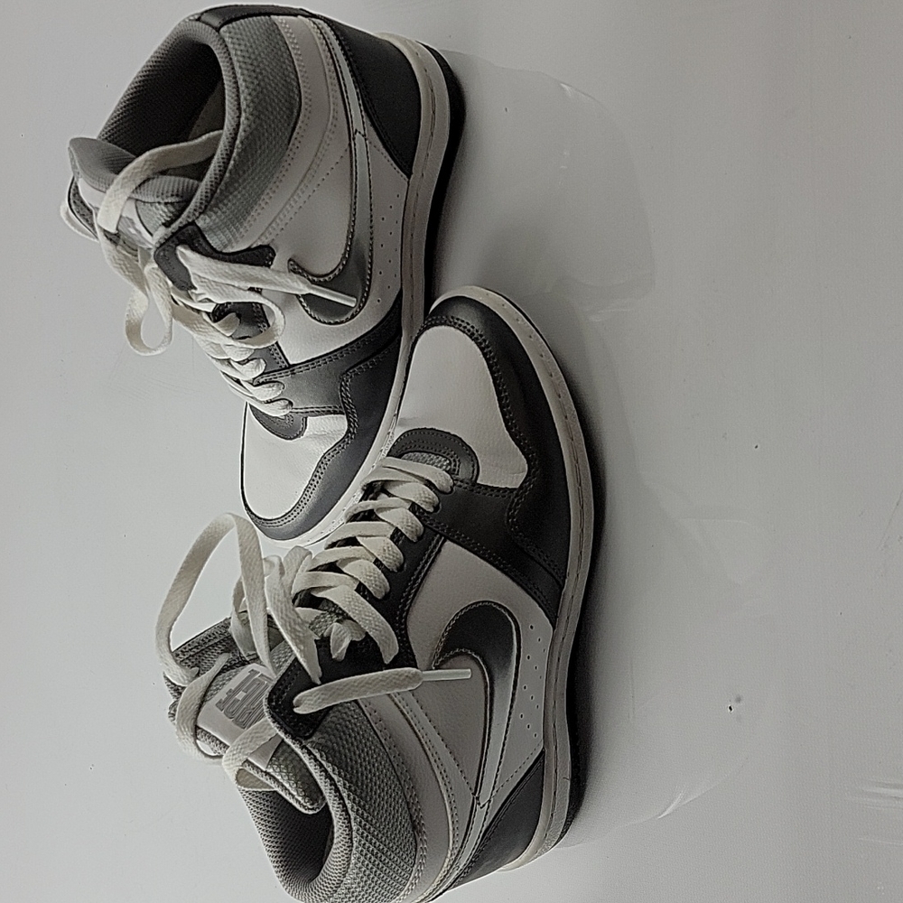 Nike Force Dunk Sky Hi Hidden Wedge Heel Size 7.5 Silver Black White 629746 103